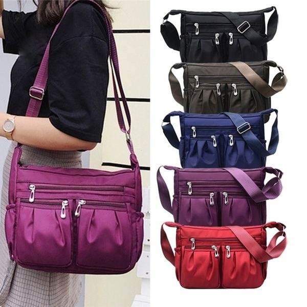 Women's Handbags Tablets Bags Fashion Solid Color Zipper Waterproof
