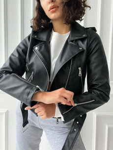 Chaqueta, lederjackefrauen, leather, leather jacket