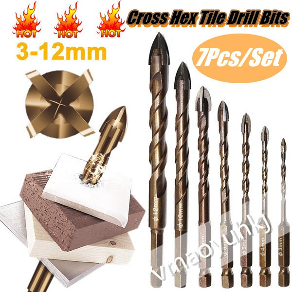 Marble Triangle Core Drilling Hard Alloy Porcelain Ceramic Tile Drill Bit Tools 