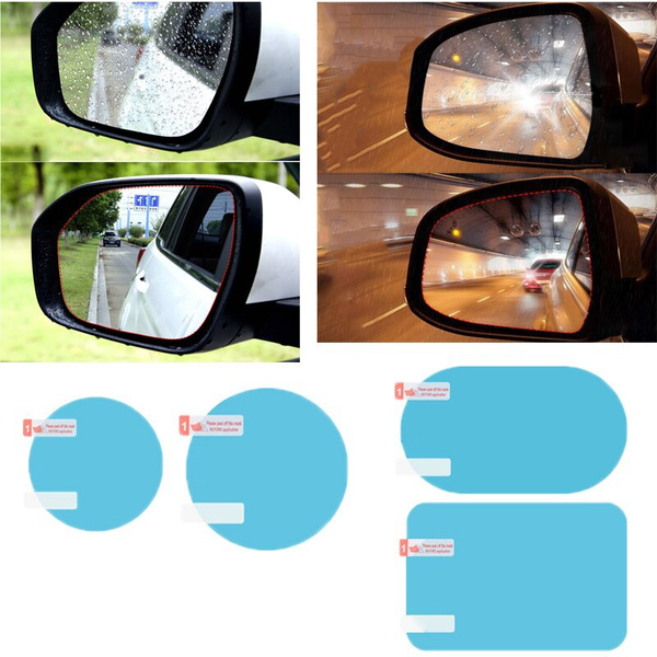 2PCS Car Rearview Mirror Protective Film Anti Fog Window Clear Rainproof Rear Vi 