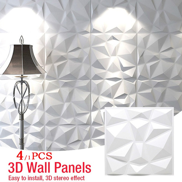 4/1pcs 3D Wall Cladding Panel PVC Cladding Board Wall Ceiling ...