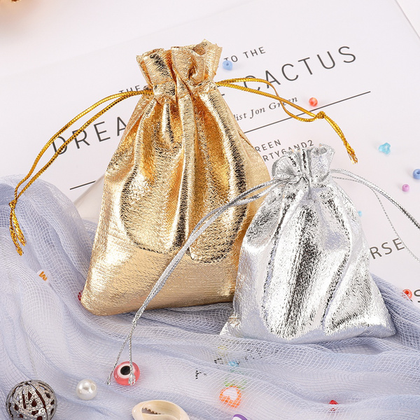 gold organza bolsas