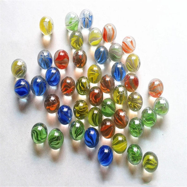 Solitaire Toy Colorful Glass Ball Glass Marbles Machine Beads Bouncing Ball 