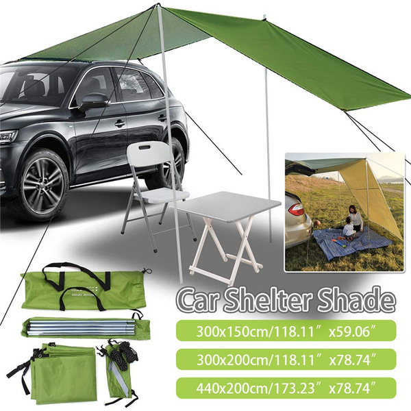 Portable Car Side Awning Rooftop Waterproof Tent Outdoor Camping Sunshade Tent 