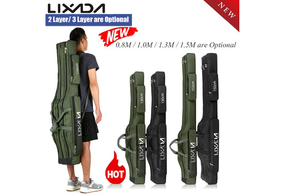 Lixada 130cm150cm Three Layers Fishing Bag Portable Folding