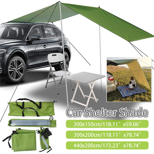 Portable Waterproof UV Car Shelter Shade Camping Side Roof Top Tent Awning Tents 