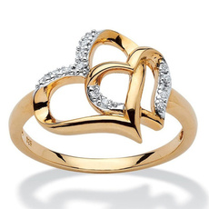 cute, DIAMOND, wedding ring, 925 silver rings