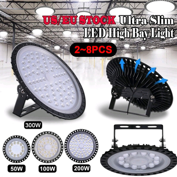 2x 200W UFO LED High Low Bay Light Factory Industrial Warehouse Shed Lighting 