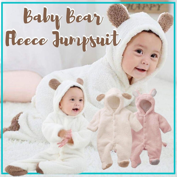PatPat Baby Boy Girl 3D Bear Design Winter Hooded Jumpsuit India | Ubuy