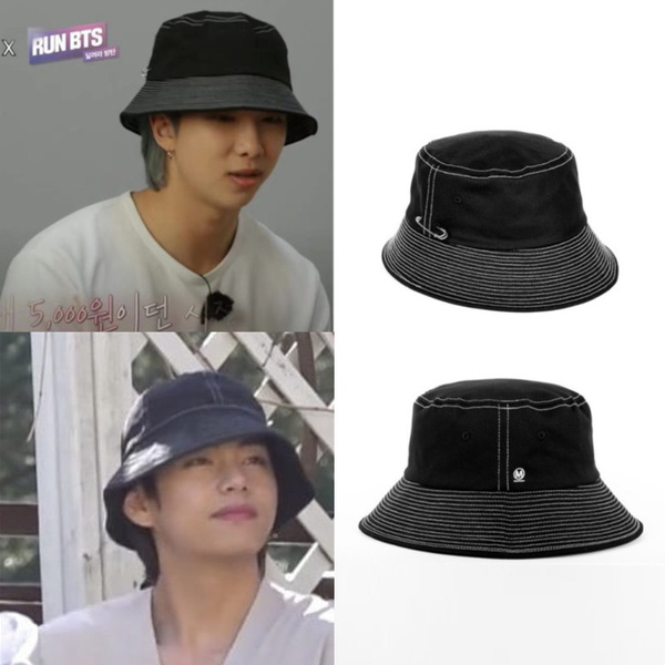 KPOP Idol Bangtan Boys Run RM V Same Style Unisex Bucket Hat Outdoor Shading Caps Korean Fashion Cap Summer for Fisherman Hats