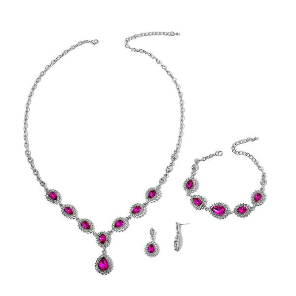 Neck Candy Sculpted Cubes Fuchsia & Faux Pearl, Statement Necklace Pin –  KatKoutureJewelry