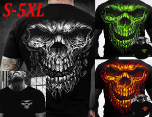 Fashion, motorcycleshirt, skull, skulltshirt