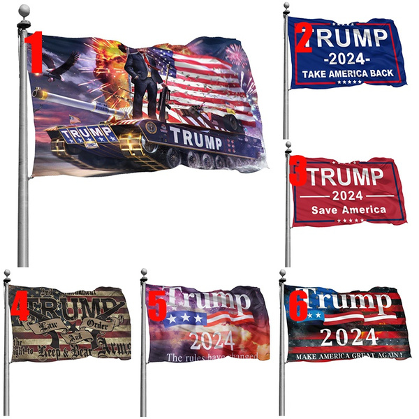 Donald Trump Flags 2024 Take America Back Re-Elect Trump Flag 2024 3x5 ft Flag with Brass Grommets Patriotic Outdoor Indoor Decoration Banner