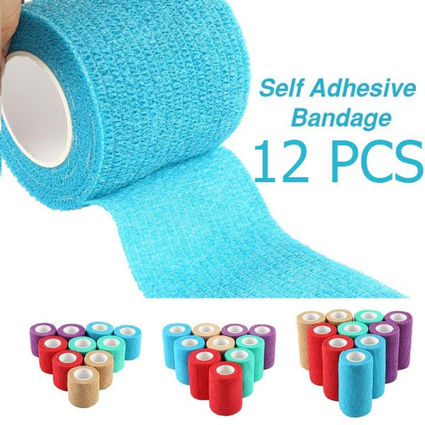 6/12 PCS Colorful Elastic Bandage Colorful Sport Tape Elastoplast ...