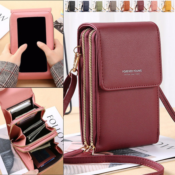 Crossbody Bag for women,Wide Strap Cell Phone Purse Shoulder