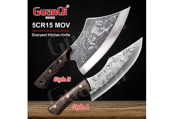 Mokithand 7 Inch Chef Knife Handmade Forged Sharp Kitchen Knives 5Cr15Mov  Steel Cleaver Filleting Slicing Boning Butcher knife