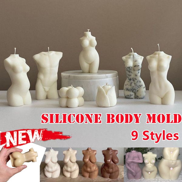 Body Molds Silicone Body Mold, 3D Male Female Candle Mold Women Mold