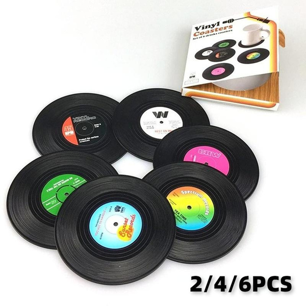 Vinyl Record Table Mats High quality Drink Coaster Table Placemats 2 4 6 pcs