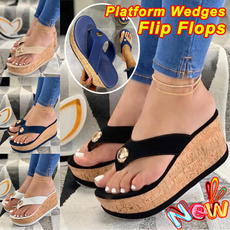 Summer, Flip Flops, Sandals, wedge