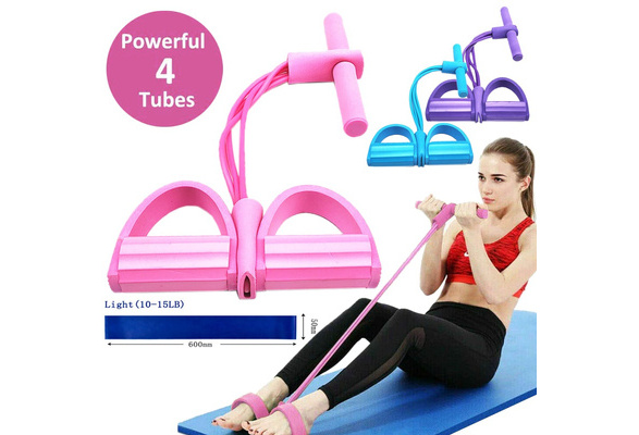 FITNESS ELASTIC SIT UP PULL ROPE YOGA ABDOMINAL EXERCISER GYM EQUIPMENT SPORTS 