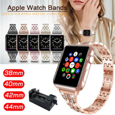 iwatchdiamondbraceletwatchband, Steel, applestainlesssteelwatchband, adjustableiwatchstrapsmetal