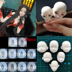 diycraftsornamentsmold, doll, siliconemould, humanface