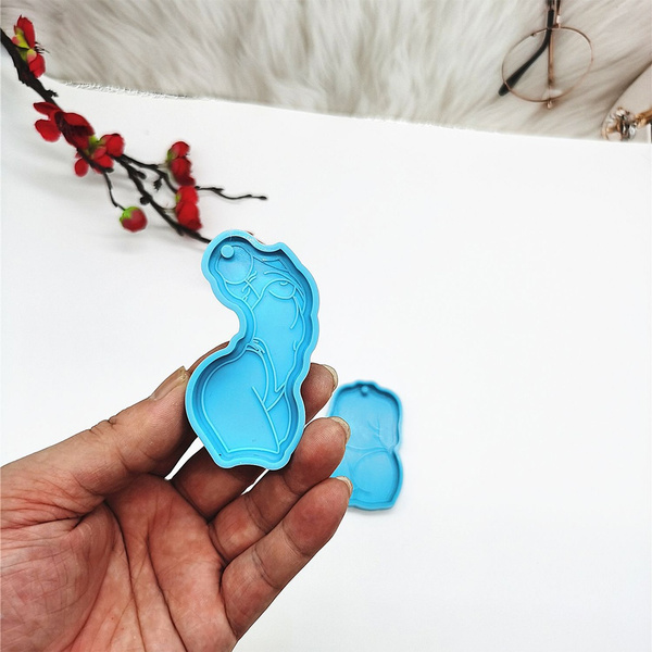 DIY Crafts Decorations Jewelry Epoxy Resin Mold Keychain Pendant Silicone Mould