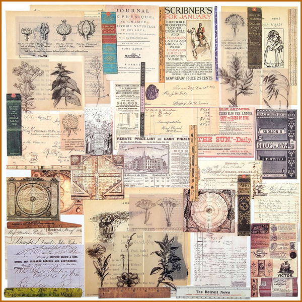 41Pcs/set Junk Journal Vintage Paper Old Poster Pad Mixed Old Newspaper  Page Junk Journal Supplies DIY Scrapbook&Craft Kit Acccessiories for  Scrapbook