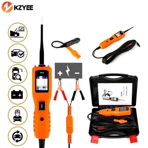 Kzyee KM10 Car Current Voltage Tester LED Power Probe for 12V 24V Automotive  Power Scan Car Circuit Tester Electrical Probe Diagnostic Tool Support  Circuit Breaker Protection Test Mode