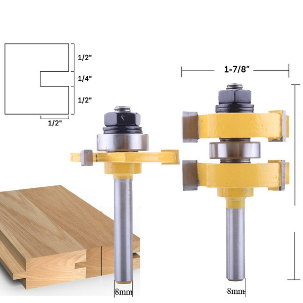 Sct-888 2-Piece Tongue & Groove Joint Router Bit Set – 1/4" Shank, 1/4" Cutting Depth