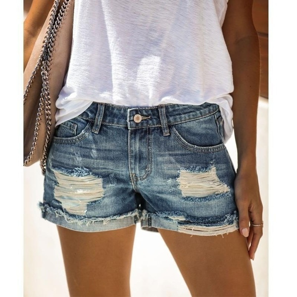 plus size distressed jean shorts