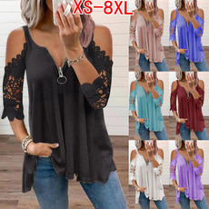 blouse, Plus size top, Lace, Summer