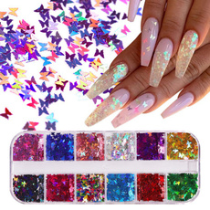 art nail, butterfly, nail stickers, leaf
