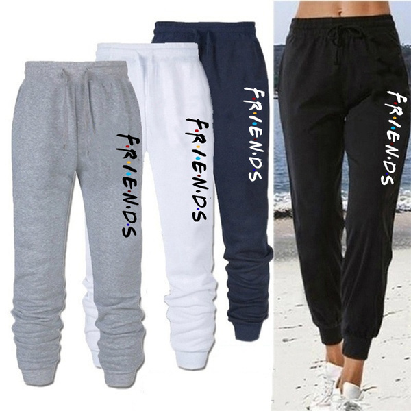 2022 Women Fashion Friends TV Show Letter Print Pants Casual Loose Joggers  Man Sports Pants | Wish