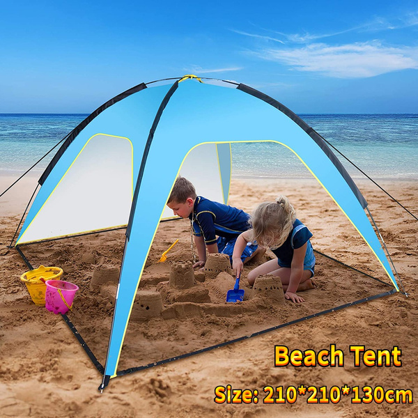 Outdoor Beach Tents Shelter Canopy 34 Person Portable Sun Shelter Anti