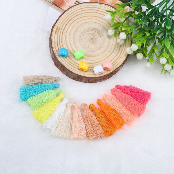 100Pcs/bag 3cm Mini Polyester Silk Tassels Jewelry Crafts DIY