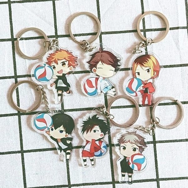 Haikyuu Anime Keyring Pendant KeyChain Shoyo Hinata Tobio Kageyama