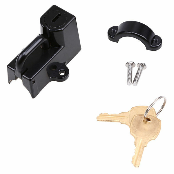 Serrure De Casque Moto Universelle - Pour Guidon 22mm, 2 Clés - Anti-Vol Pratique