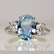 Sterling, sky blue, DIAMOND, Jewelry