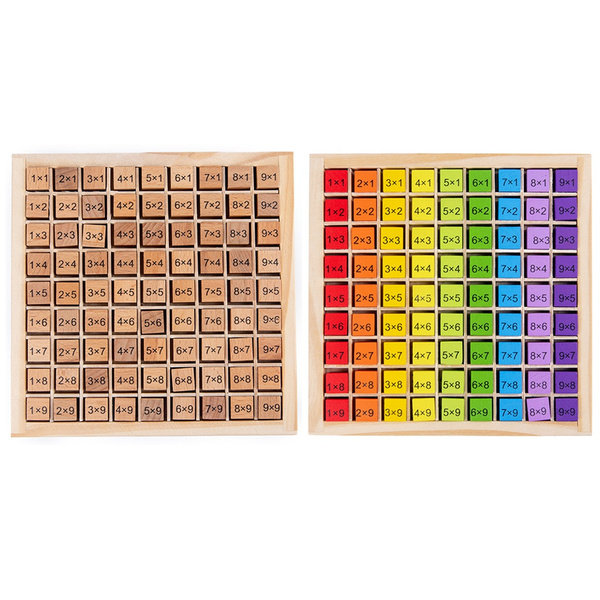 Montessori Educational Wooden Toys Kids 99 Multiplication Table Math ...