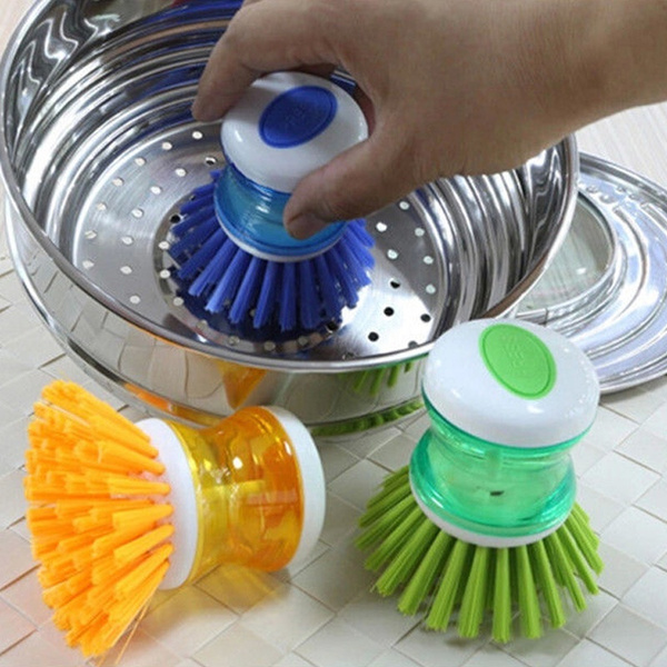 Liquid Adding Cleaning Brush, Laundry Brush, Pot Brush