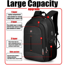Laptop Backpack, men backpack, Escuela, Exterior