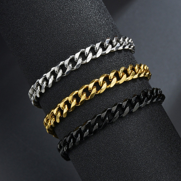 Men's Bracelet Chain Stainless Steel 