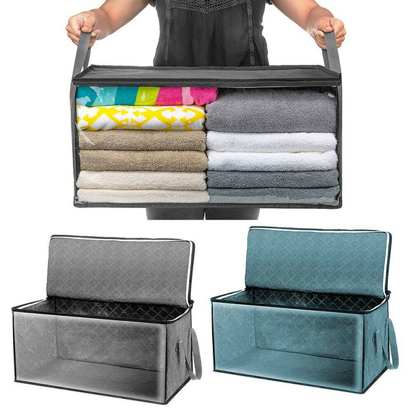 1pc Large Capacity Storage Bags Non-woven Folding Storage Box