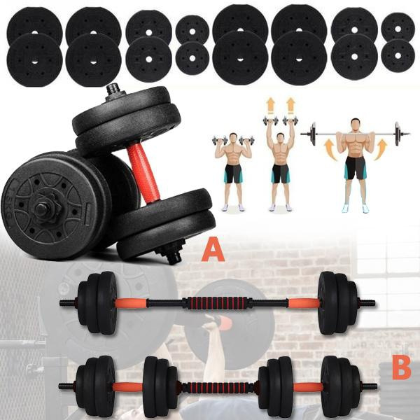 40kg 2 in 1 dumbbell barbell set adjustable weights