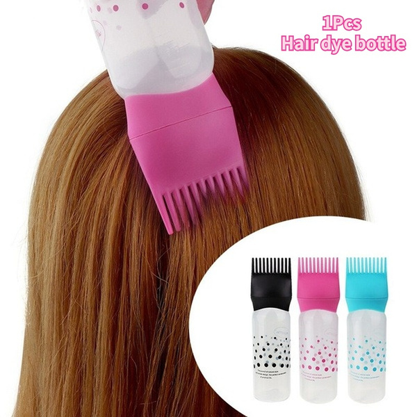120ml Plastic Hair Dye Refillable Bottle Applicator Comb Oil Comb  Dispensing Salon Hair Coloring Hairdressing Styling Tool - AliExpress