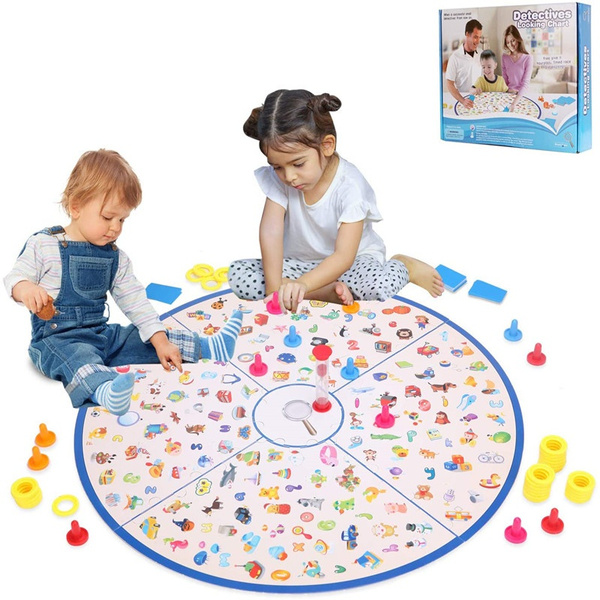 Montessori Puzzle Kids Detectives Looking Chart Board Game Plastic ...