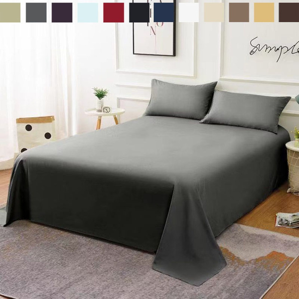 1pc Brushed Microfiber Flat Sheet Only, Queen Bed Flat Sheet Only