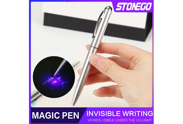 Creativity Invisible Ink Pen Novelty Plastic Material Ballpoint Pens New  Office School Supplies With Uv Light Magic Secret Ballpoint