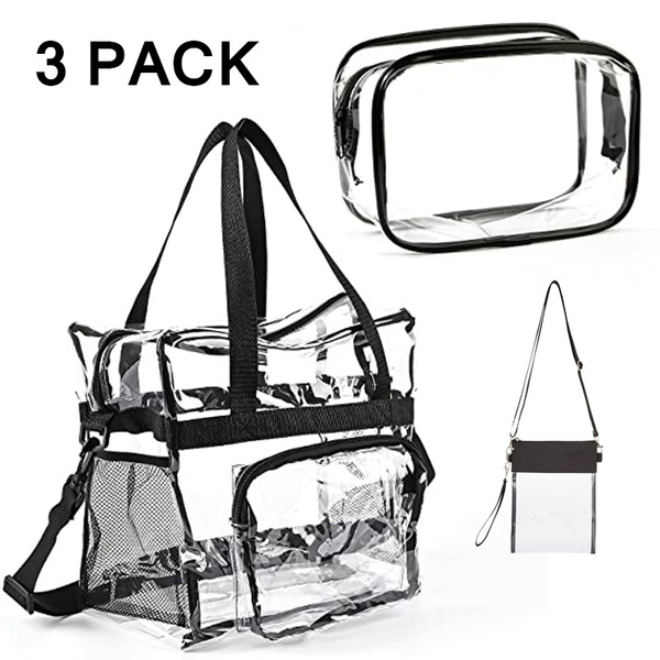 Clear Bag Stadium Approved, Security Approved Clear Tote Bag,12 x 12 x 6